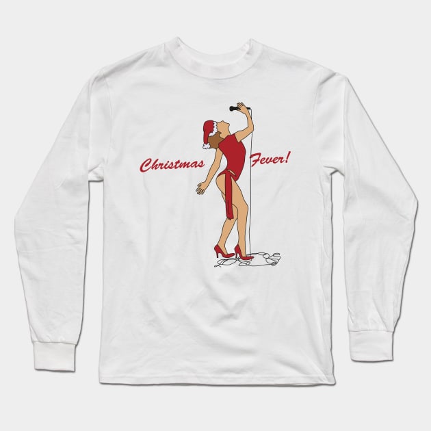 Kylie Minogue Christmas Fever Long Sleeve T-Shirt by popmoments